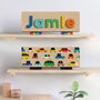 Personalised Vroom Vroom Wooden Name Puzzle, thumbnail 1 of 6