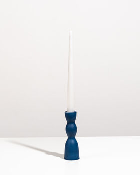 Low Wave Candleholder Blue, 3 of 5