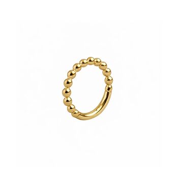 Beaded 8mm Titanium Clicker Hoop, 2 of 5