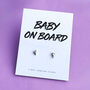 Sterling Silver Little Feet Earrings – Baby On Board, thumbnail 1 of 3