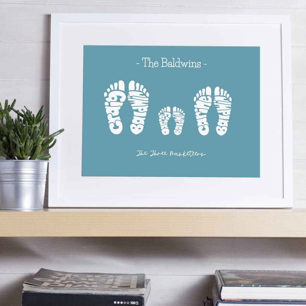 Small Personalised Family Foot Print, 1 of 7