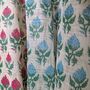 Handmade Indian Block Printed Floral Scarf, Khadi Cotton, thumbnail 3 of 9