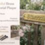Customisable Brass Plaque For Indications, thumbnail 4 of 9