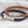 Men's Personalised Rough Braided Leather Bracelet, thumbnail 7 of 12