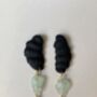 Abstract Scallop Shell Dangle Drop Statement Earrings, thumbnail 3 of 11