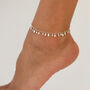 Custom Morse Code Mother Of Pearl Anklet, thumbnail 9 of 9