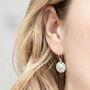 Sterling Silver Gemstone Sun Disc Dangly Earrings, thumbnail 7 of 9