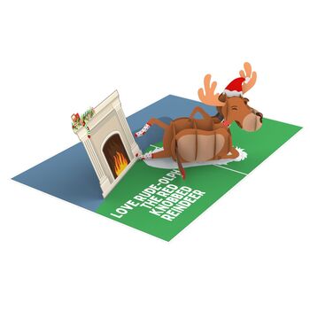 Rudeolph The Red Knobbed Reindeer 3D Pop Up Xmas Card, 3 of 8