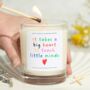 Nursery Teacher Gift Big Heart Little Minds Candle, thumbnail 1 of 6