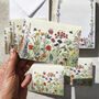 Butterflies And Bees Wildflowers Stationery Bundle, A5 Notepad And Six Folded Cards And Envelopes, thumbnail 7 of 8