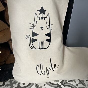 Personalised Cat Christmas Stocking, 4 of 4
