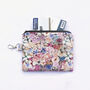 Tiny Blooms Silk Zipped Coin Purse/Pouch, thumbnail 2 of 2