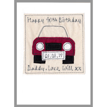Personalised Car 40th Birthday Card For Him, 2 of 12