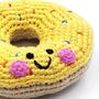 Handmade Doughnut Yellow Fair Trade Toy, thumbnail 3 of 3