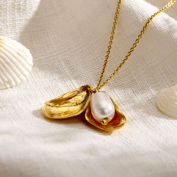 Personalised Mussel Shell And Pearl Necklace, 4 of 9