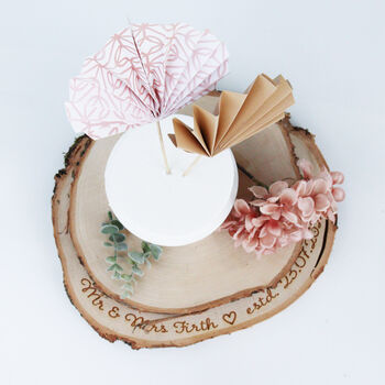 Personalised Natural Birch Log Cake Stand, 2 of 9