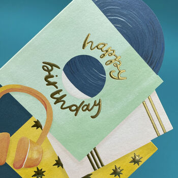 'Happy Birthday To You' Luxe Vinyl Music Birthday Card, 2 of 2