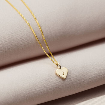 Mini 9ct Gold Initial Heart Necklace, 2 of 7