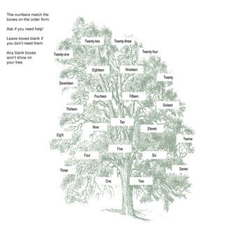 Vintage Style Personalised Family Tree By By Moon & Tide ...