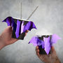 Purple Halloween Bat Shaped Paper Party Cups, thumbnail 1 of 3