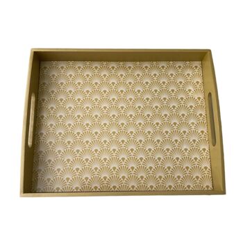 Wooden Tray Gold Art Deco, 4 of 5