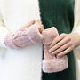 Cosy Cable Knit Fingerless Gloves, thumbnail 1 of 12