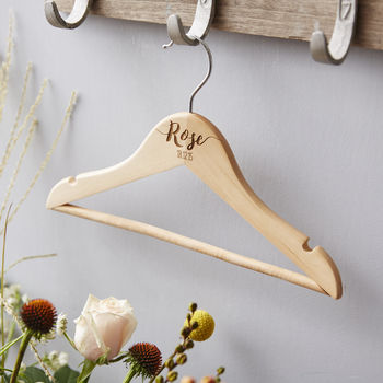 Personalised New Baby Wooden Hanger, 3 of 6