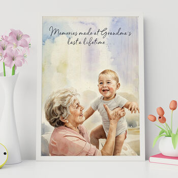 'Grandma's Hug' Watercolour Print, 4 of 6