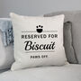 Personalised Reserved For Pet Cushion, thumbnail 2 of 7