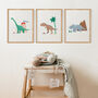 Personalised Triceratops Children's Print, thumbnail 8 of 9