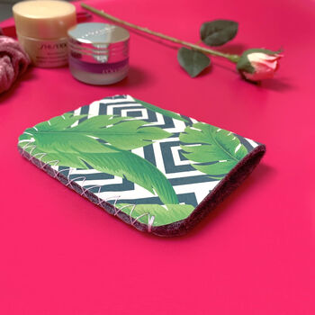 Geometric Pattern And Leaves Pill Case Holder, 2 of 2