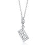 Sterling Silver Building Block Charm Necklace, thumbnail 2 of 7