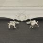 Jack Russell Cufflinks In Sterling Silver, thumbnail 2 of 2