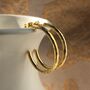 Sterling Silver And Gold Vermeil Oval Hoop Earrings, thumbnail 1 of 8