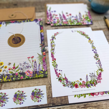 Foxgloves And Lupin Wildflower Writing Set, 3 of 8