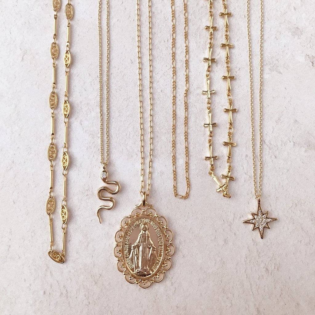 truly miraculous medal pendant necklace by rock 'n rose ...