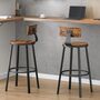 Set Of Two High Back Bar Stools Kitchen Stools Chairs, thumbnail 3 of 8