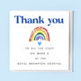 Hospital Ward Personalised Thank You Card, thumbnail 1 of 2