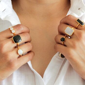 Lucy Ring In Black Onyx, 2 of 4