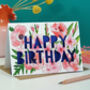 September Birth Flower Paper Cut Birthday Card, thumbnail 1 of 4