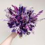 Purple And Lilac Dried Flower Bouquet Round, thumbnail 5 of 7