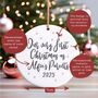 Our Very First Christmas As Parents Personalised Tree Decoration, thumbnail 2 of 5