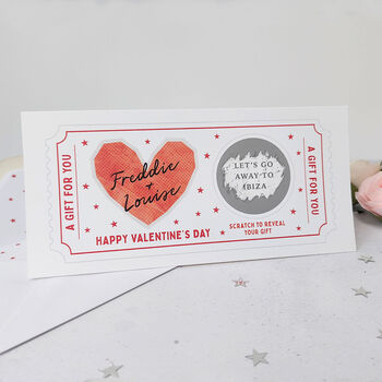 Valentine’s Day Scratch Card With Personalised Heart, 2 of 8