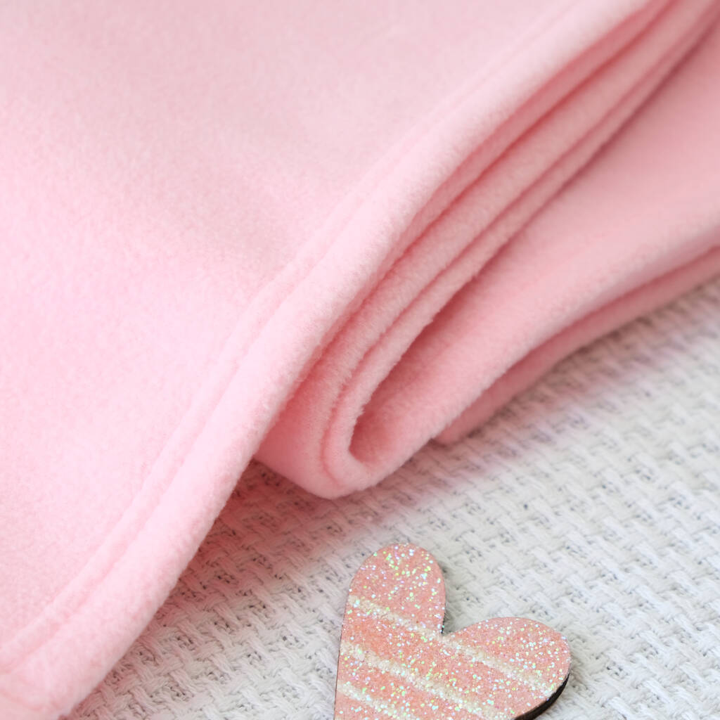 Personalised Baby Pink Fleece Blanket By D Caro