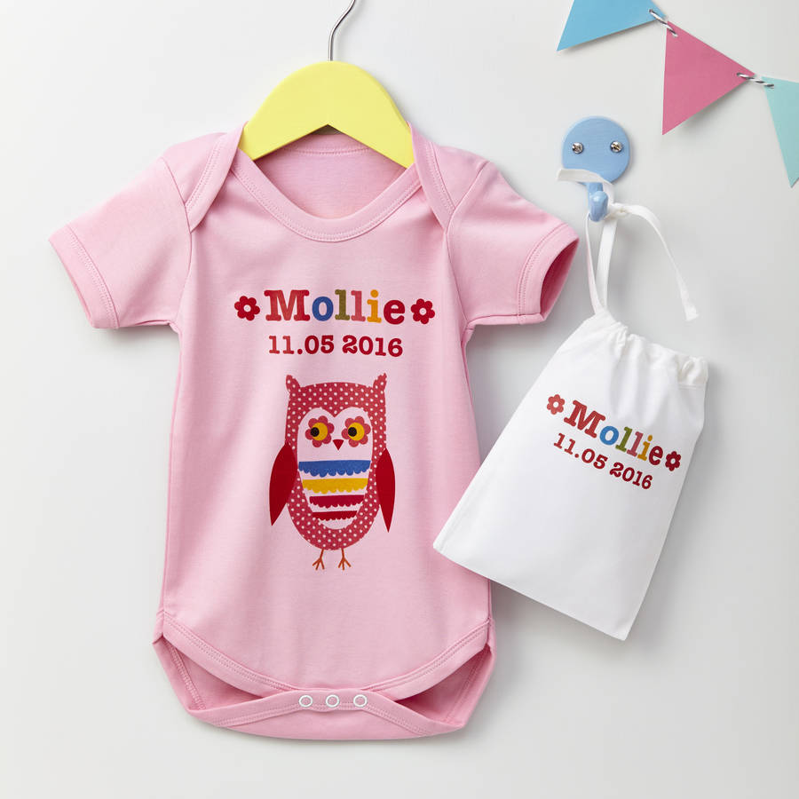 Girls Personalised Baby Grow Various Designs By TillieMint
