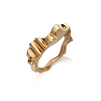 Asymmetric Gold Plated Silver Shard Ring, 4 of 5