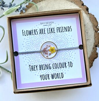 'Flowers are like Friends' Flourish Bracelet, 3 of 6