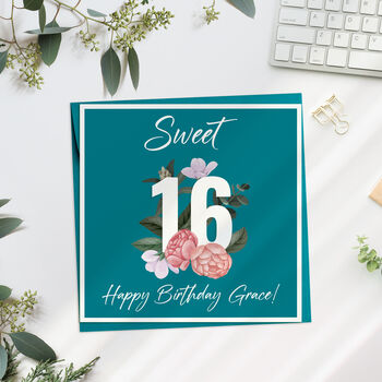 Sweet 16th Birthday Card, 4 of 6