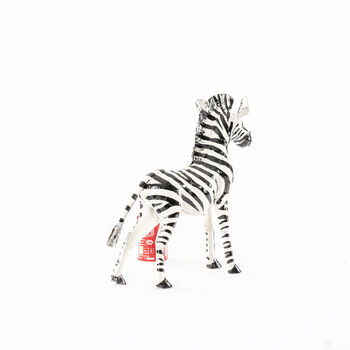 Painted Zebra Handmade Metal Sculptures, 6 of 10