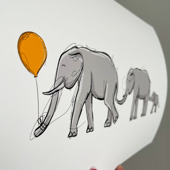 Elephant Parade Nursery Print, 2 of 5